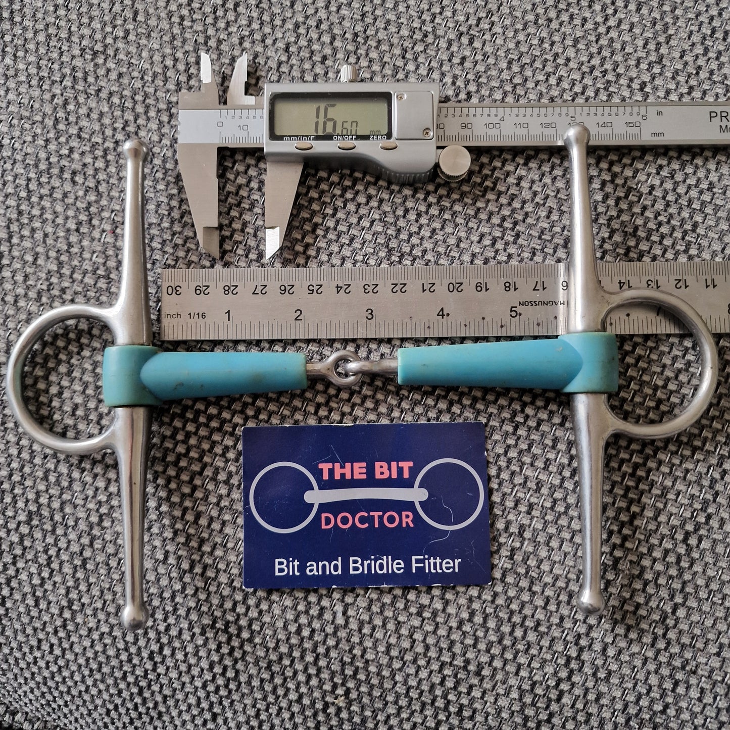 5.5" polymer jointed full cheek snaffle bit B1213