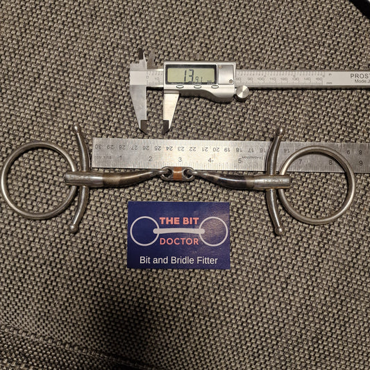 5.75" fager mattias baby fulmer lock up sweet iron lozenge snaffle bit B106