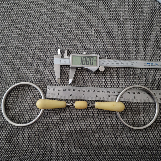 5.25" happy mouth lozenge loose ring snaffle bit B628
