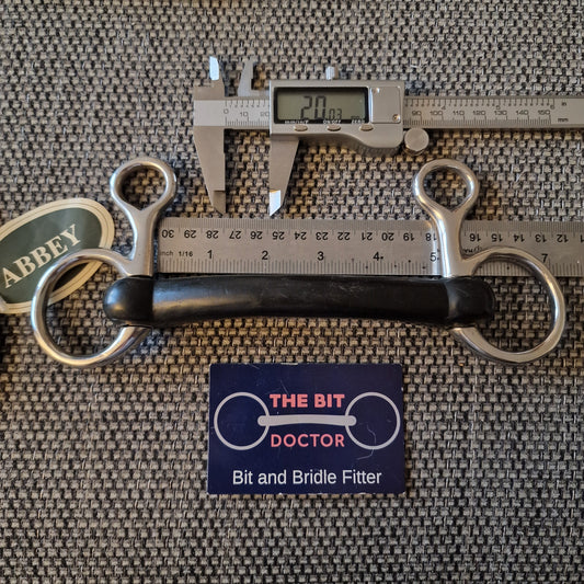 5" new abbey custom vulcanite mullen hanging cheek snaffle bit B762
