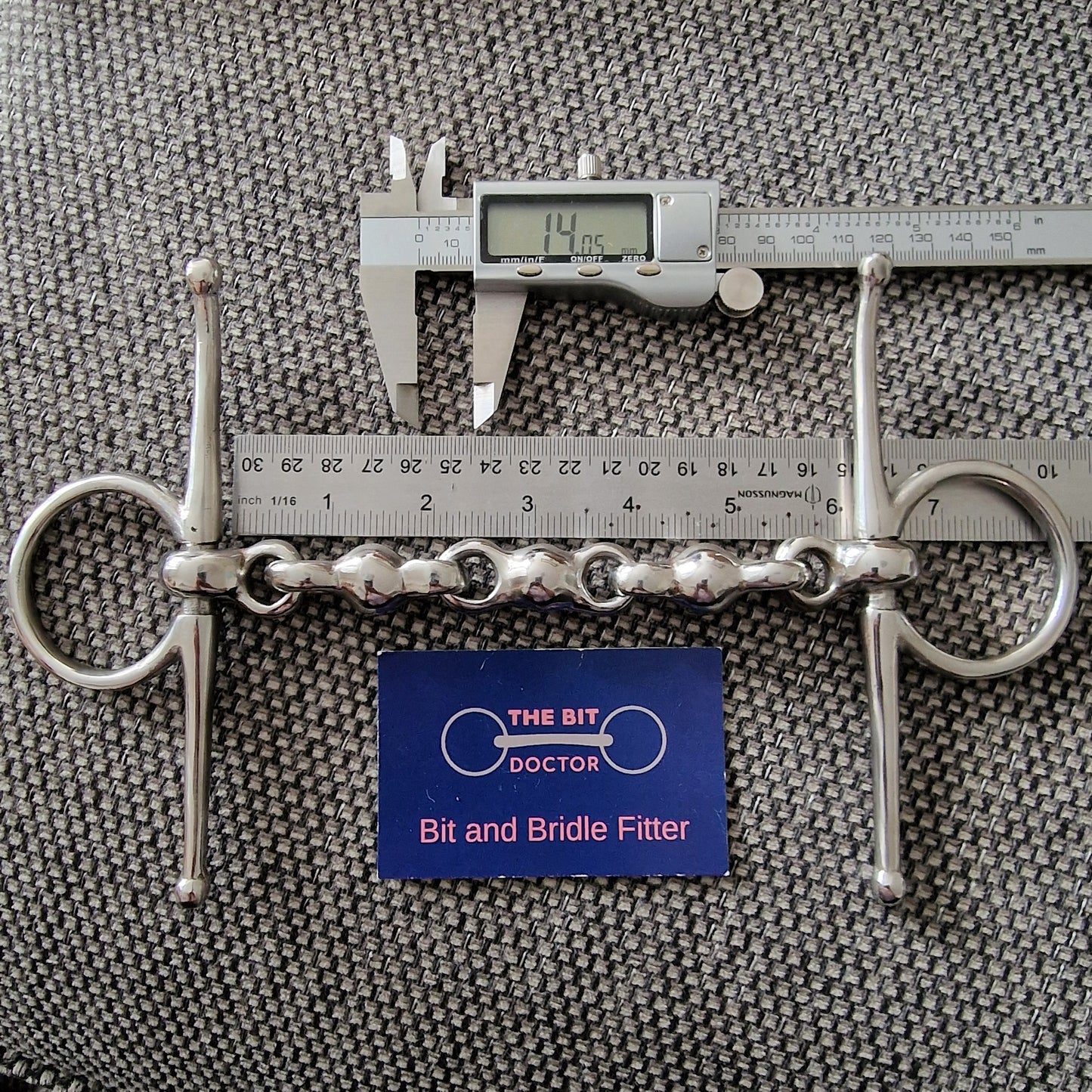 6" abbey custom full cheek waterford snaffle bit B579