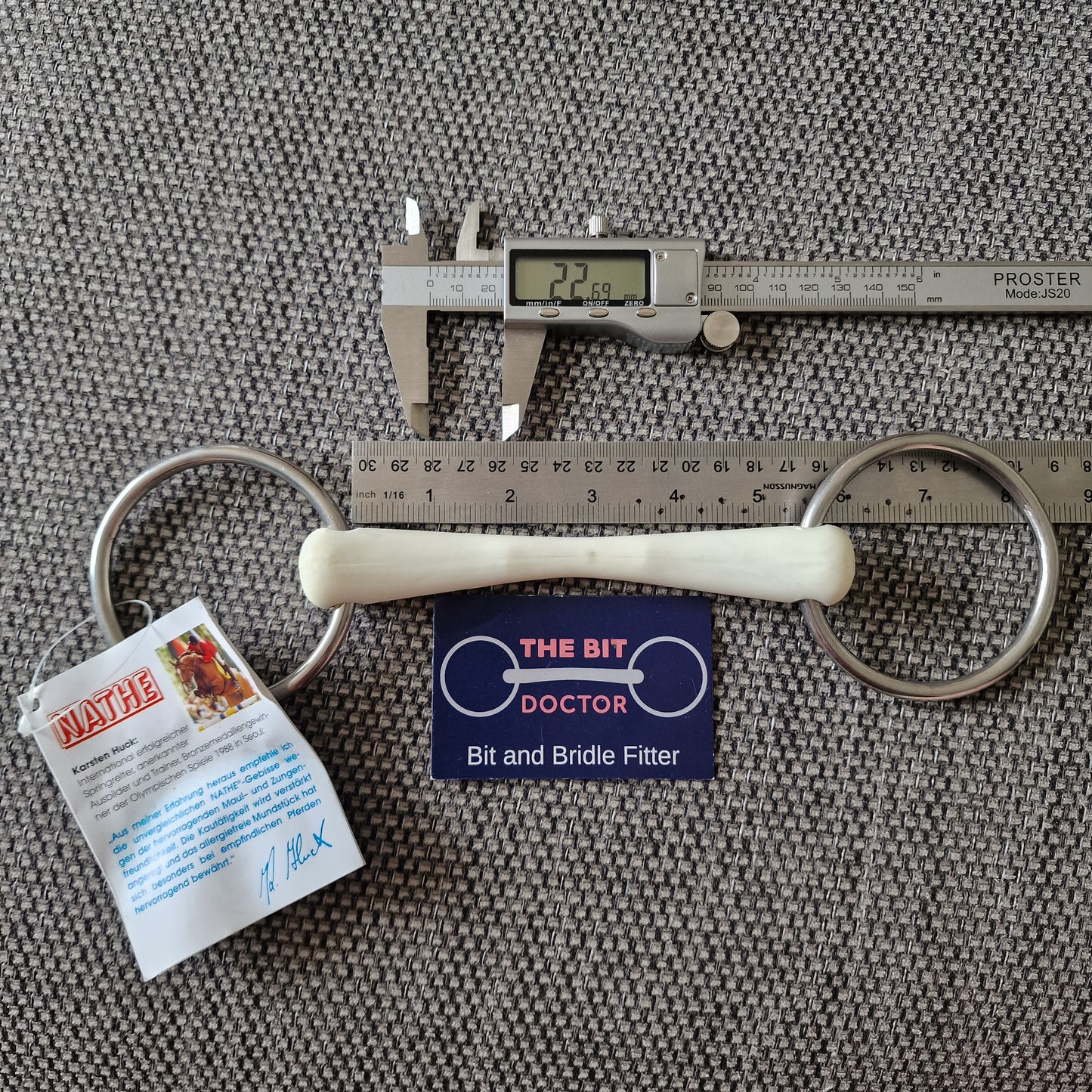 5.25" new nathe flexi mullen loose ring snaffle bit B133