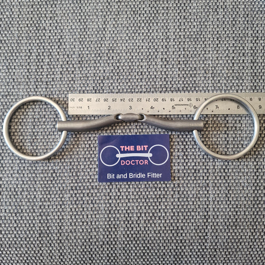 5.75" fager maria titanium lozenge loose ring snaffle Bit B1753