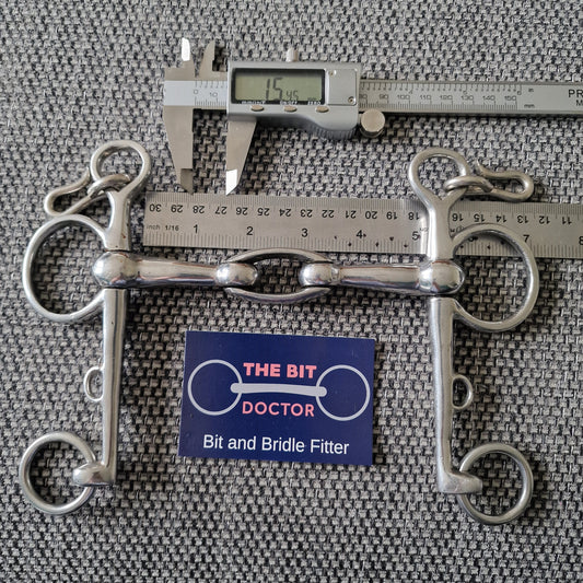 5" Abbey custom egglink jointed long shank pelham bit B342