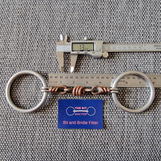 4.75" sweet iron copper roller scrob loose ring snaffle Bit B1576