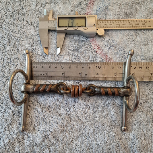 5.25" fylde? Small neat Tom thumb full cheek snaffle bit welded cheeks.  B72