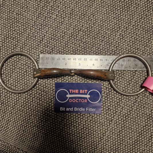 5" 125mm bombers ultra comfy lock up loose ring snaffle bit  B454