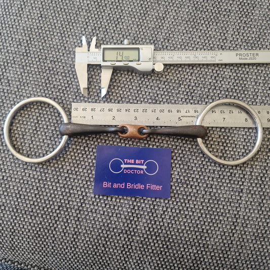 5.5" Loose Ring sweet iron copper lozenge snaffle bit B871