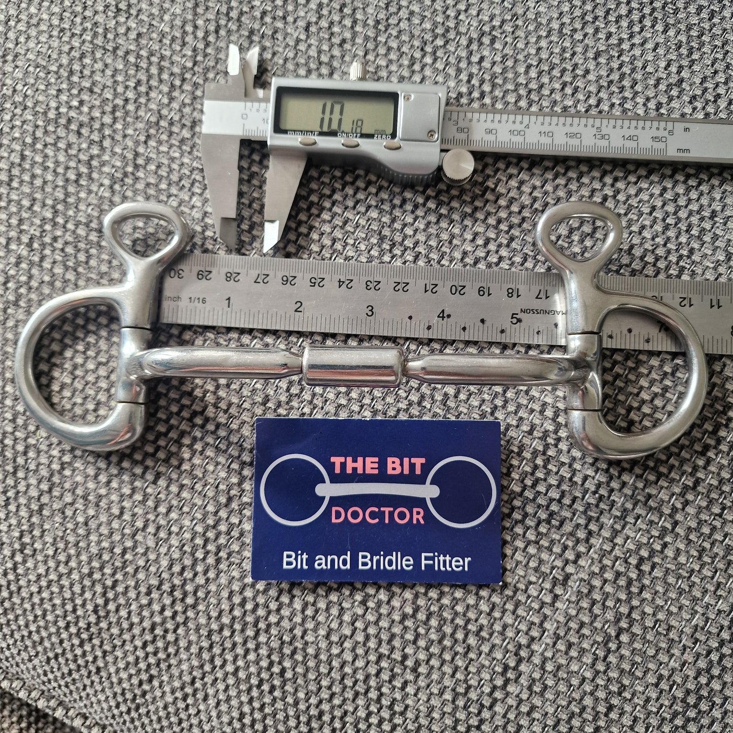 5.5" horsemanship saddery HP relief mullen barrel hanging cheek snaffle bit  B269