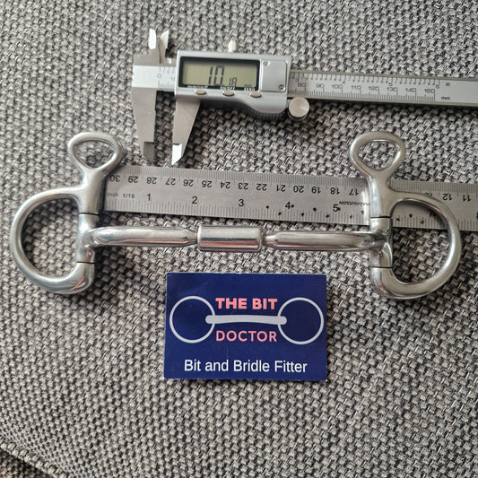 5.5" horsemanship saddery HP relief mullen barrel hanging cheek snaffle bit  B269