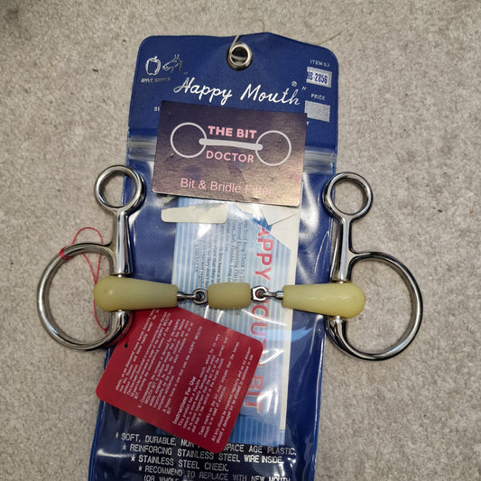 4.5" happy mouth hanging cheek lozenge snaffle Bit New B1660