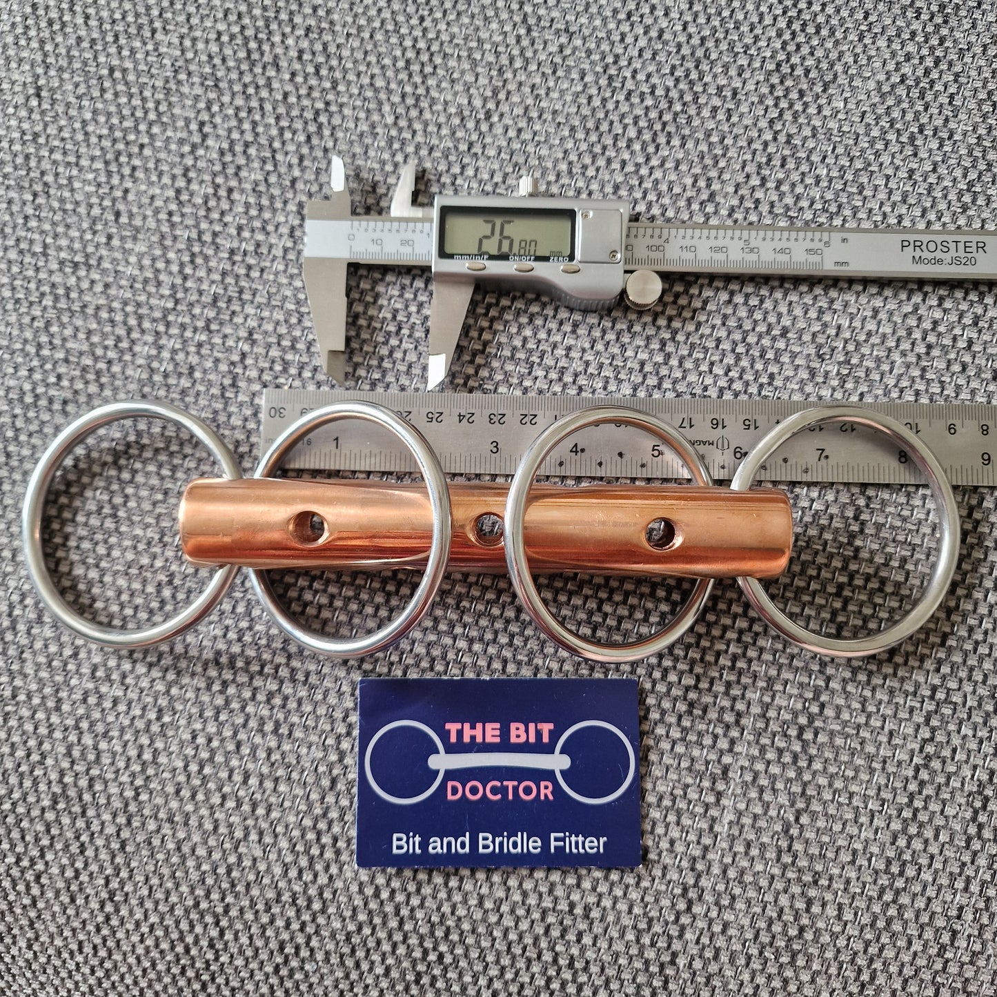 5.5" custom copper flute  wilson snaffle bit B624