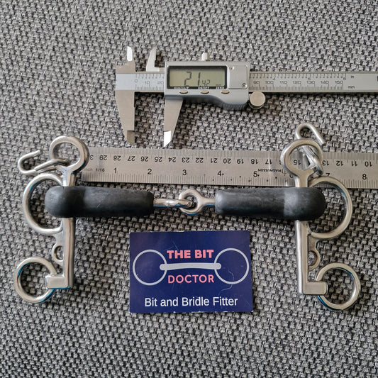 5.75" TBD Custom rubber jointed baby pelham bit B216