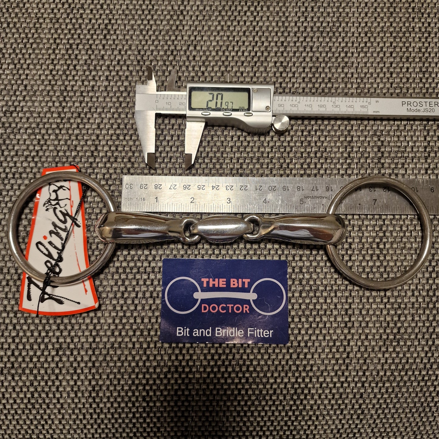 5.5" new hollow Loose ring Lozenge snaffle bit B890