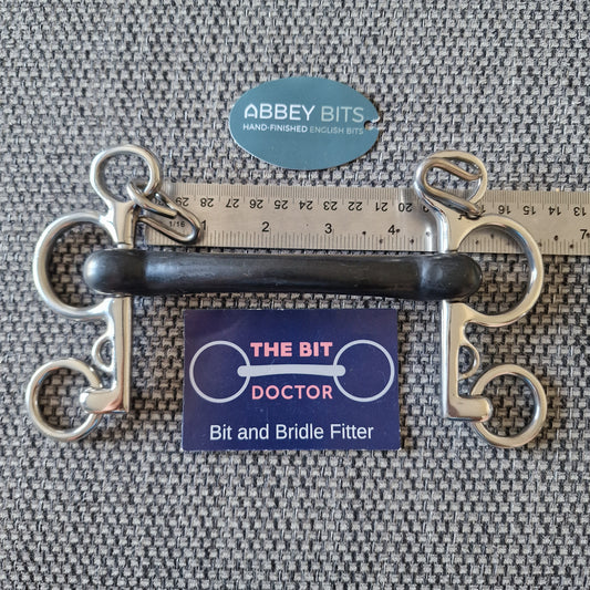 4.5" new Abbey custom mullen vulcanite short shank baby pelham bit B749