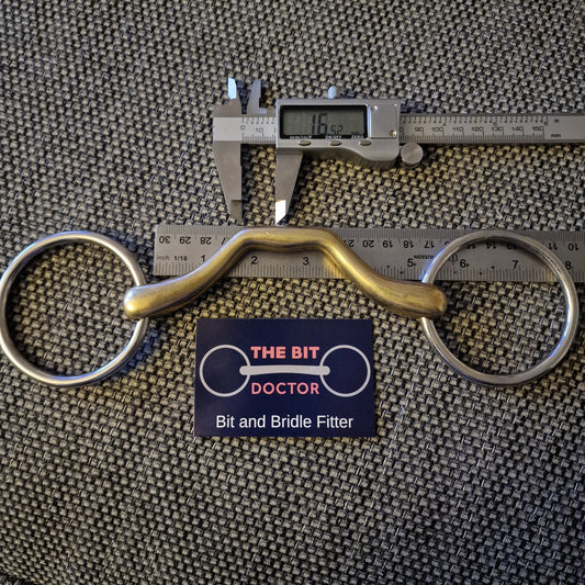 5" copper correctional port loose ring snaffle bit  B609