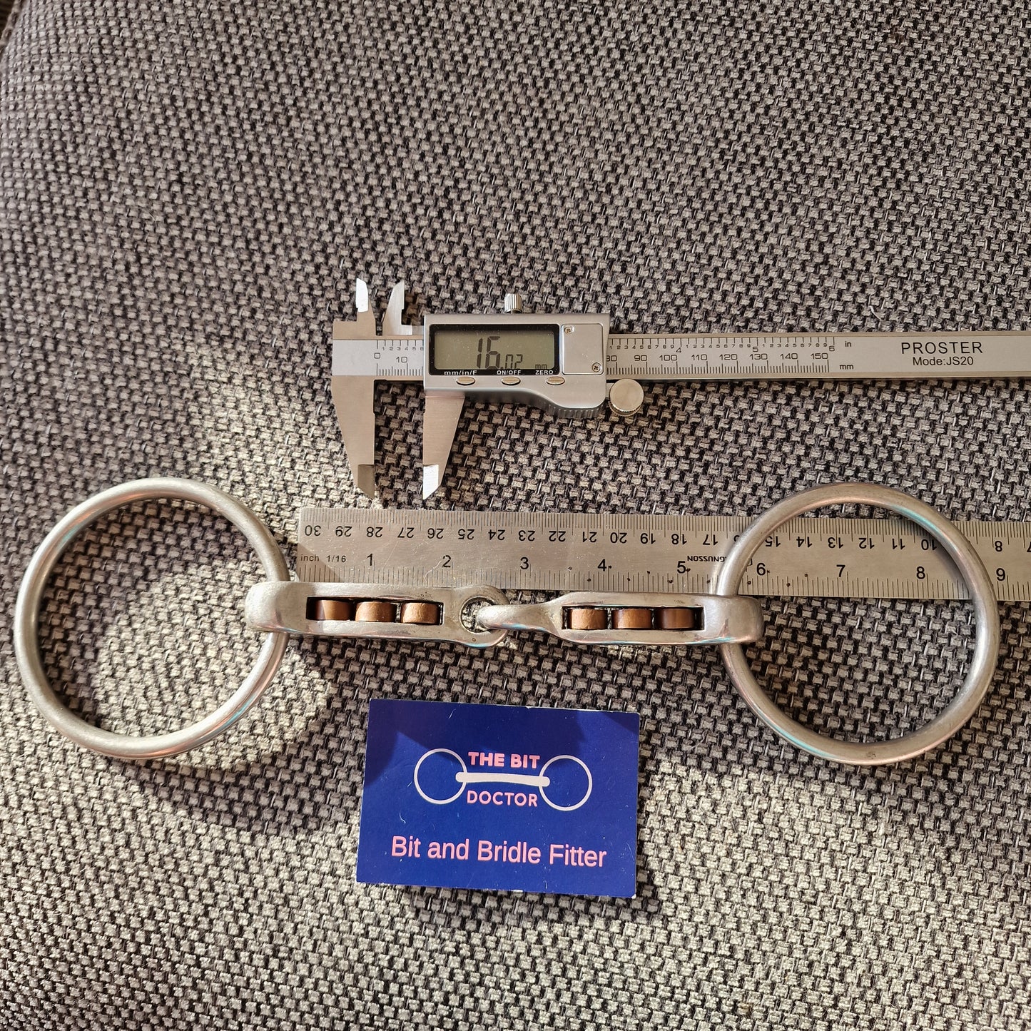 5.25" large loose ring magennis Snaffle Bit B980