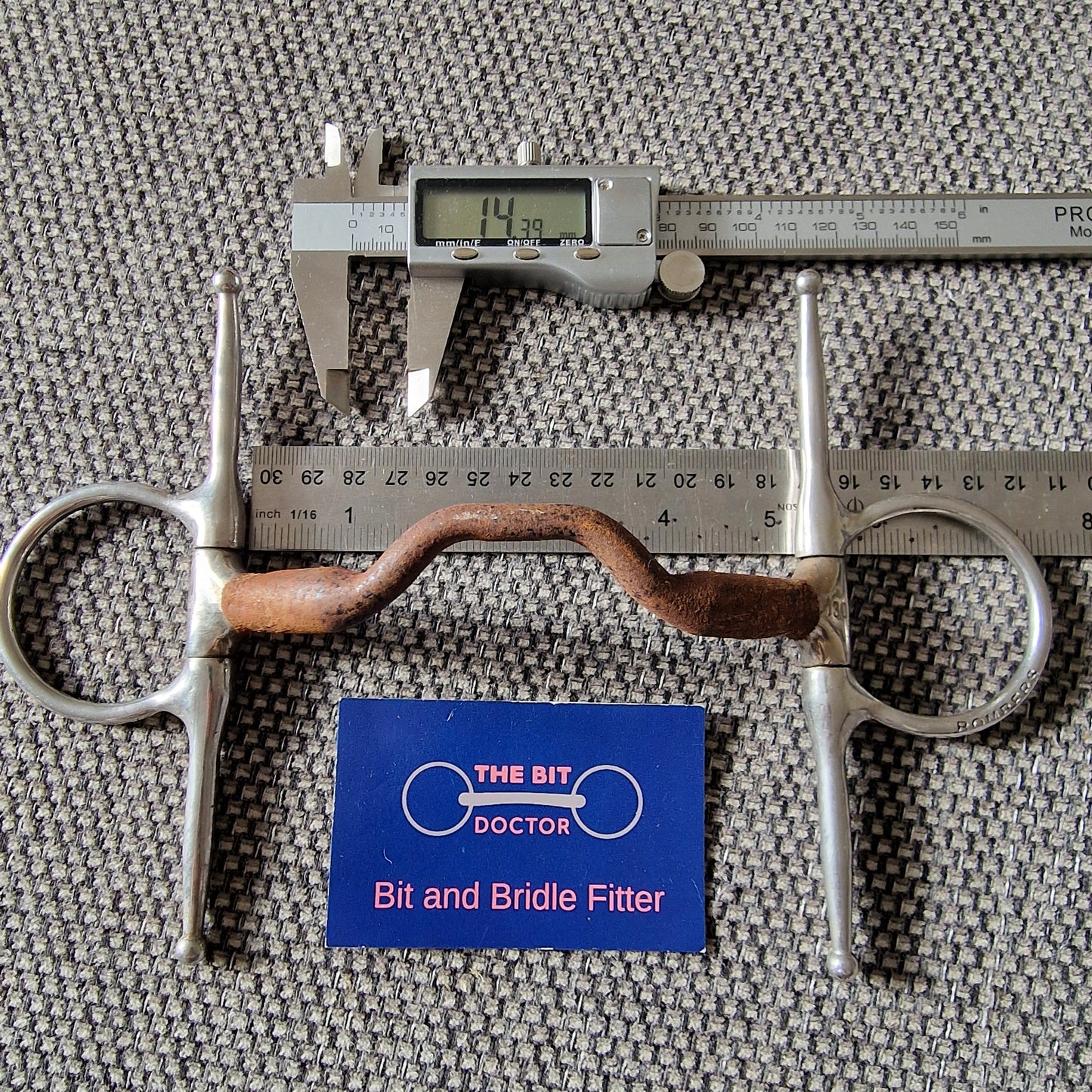 5" 130mm bombers happy tongue full cheek snaffle Bit B1504