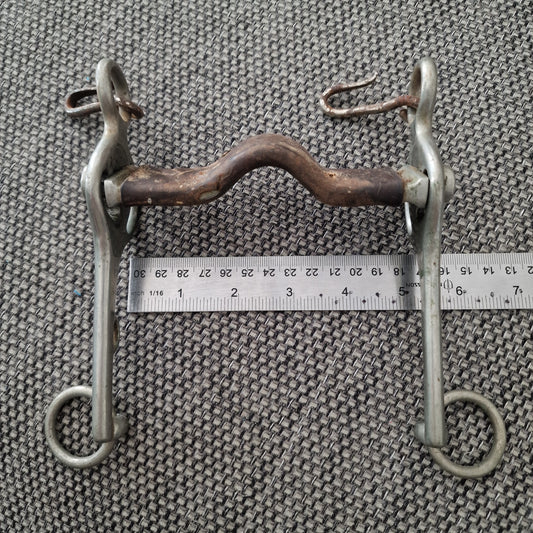 5" vintage leather covered sam marsh pelham bit B14