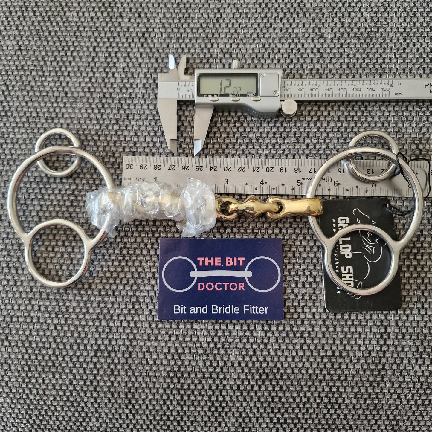 5" new copper waterford 2 ring universal gag bit B450