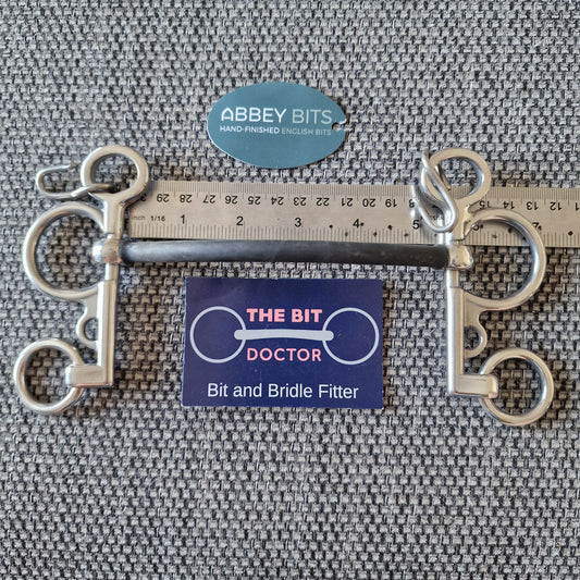 5.25" new abbey custom sleeved thin mullen rubber baby pelham Bit B1668