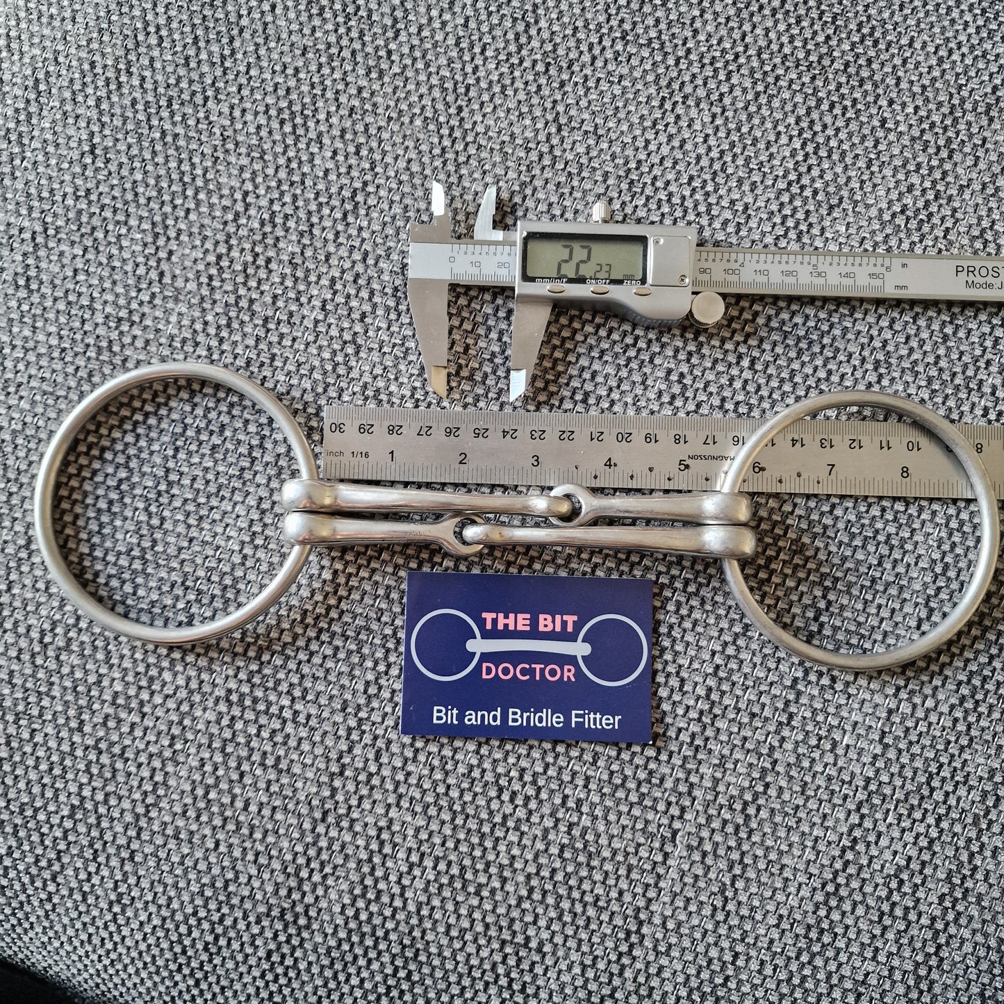 5.25" barrie w-mouth loose ring snaffle bit B1675