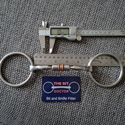 4.75" barrel copper roller loose ring snaffle Bit B1296