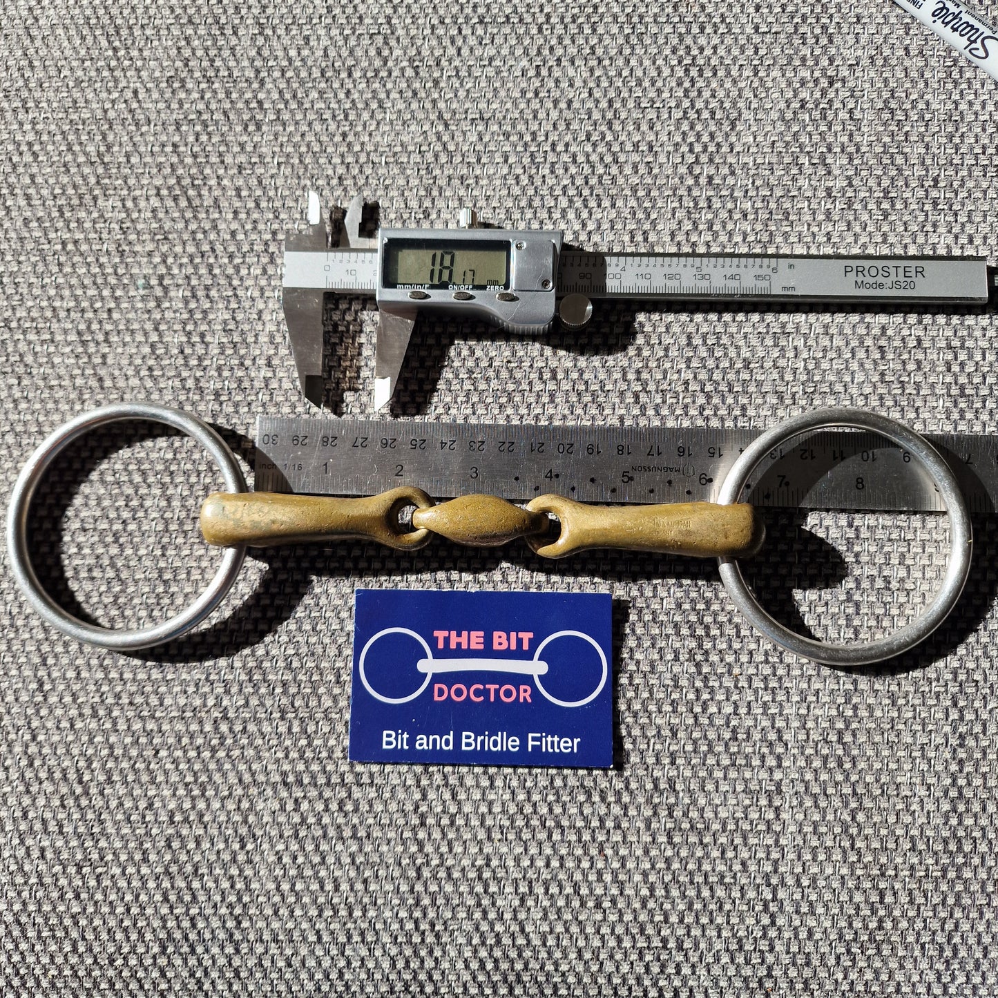 6" Sprenger kk lozenge loose ring Snaffle bit B859