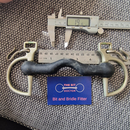 4.5" hard rubber ported kimblewick  bit B644