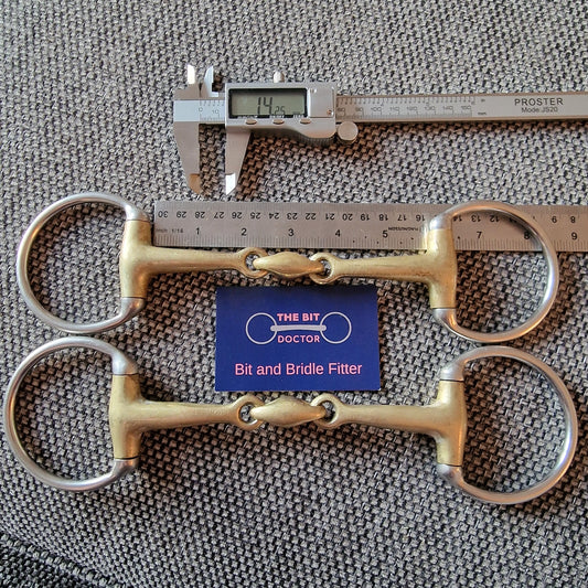 5.75" eggbutt copper lozenge snaffle bit B1199