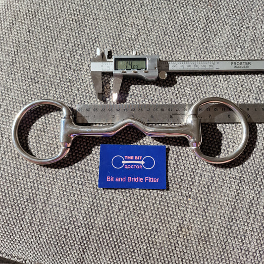 5.5" custom made magic cambridge port eggbutt snaffle bit B291