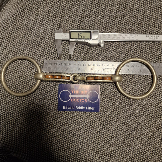 5.75" nickel copper roller magennis loose ring snaffle bit B1209