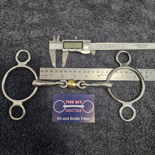 5.5" new TBD custom brass roller link universal 2.5 ring gag Bit B1626