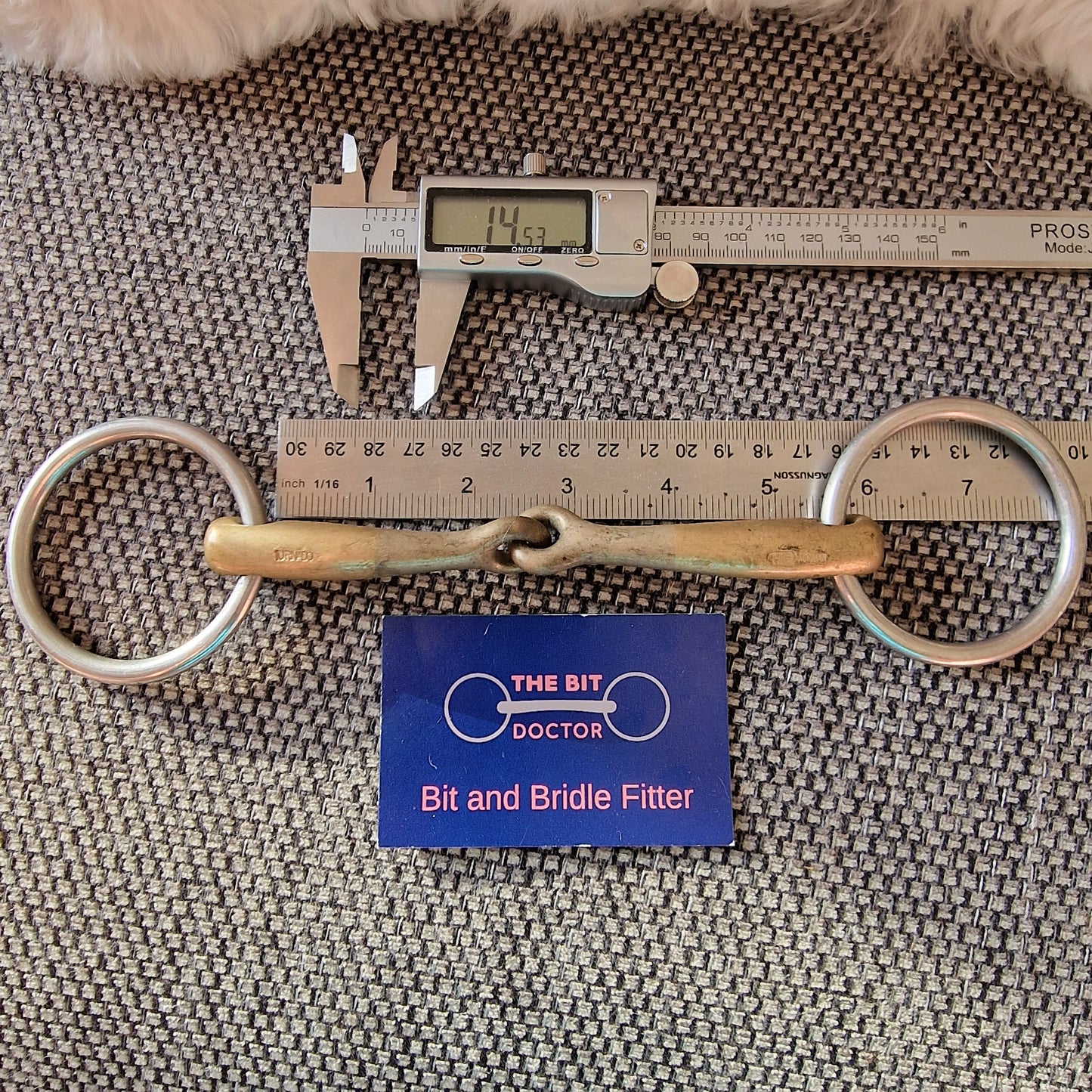 5.25" sprenger turnado single jointed loose ring bradoon snaffle Bit B1516
