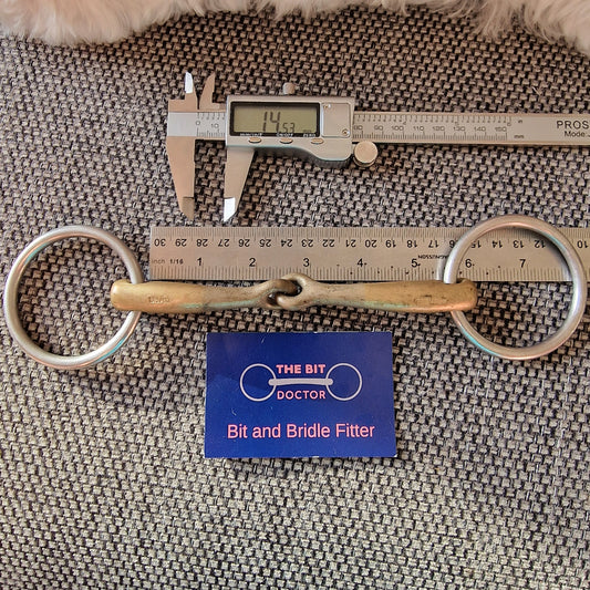 5.25" sprenger turnado single jointed loose ring bradoon snaffle Bit B1516