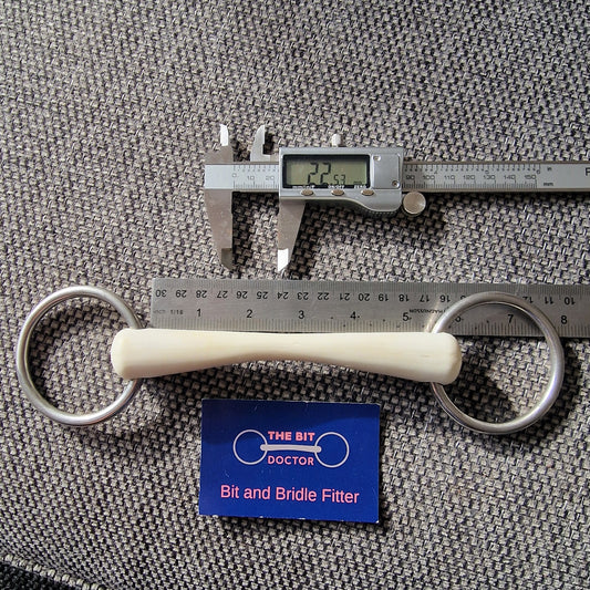 5.25" Nathe flexi mullen loose ring bradoon snaffle bit B563