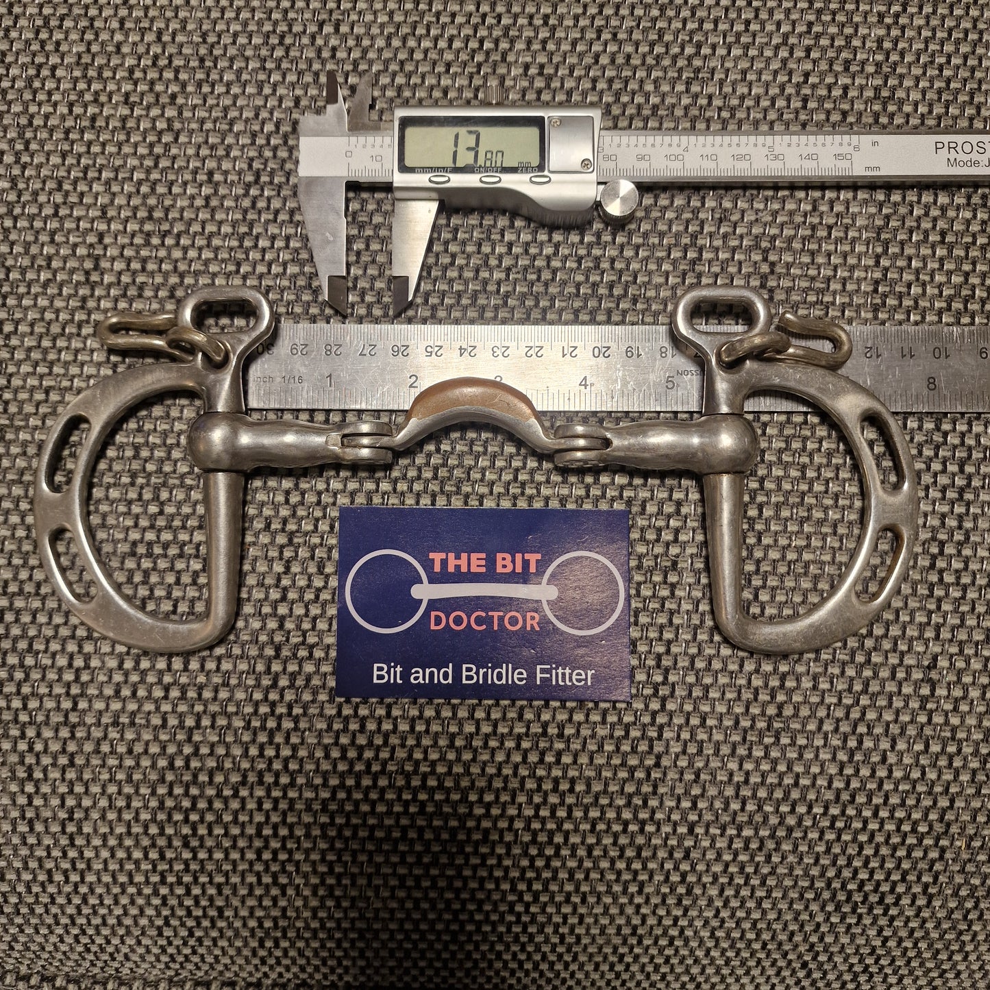 5.25" metalab hinged copper half moon kimblewick bit B809