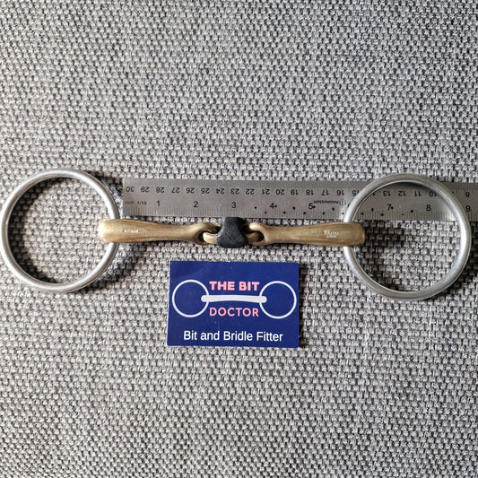 5.75" sprenger WH ultra soft loose ring snaffle Bit B1778