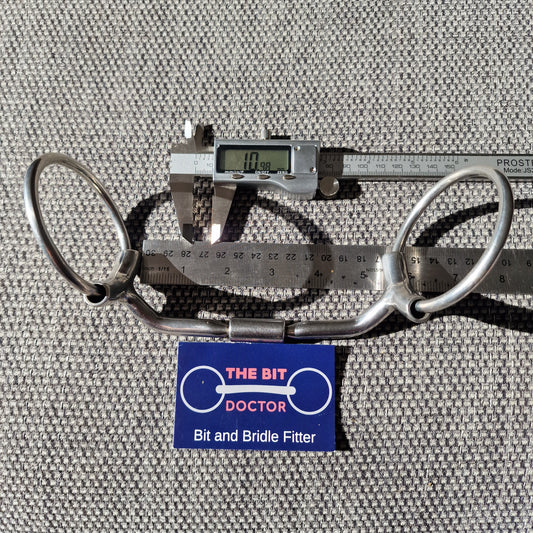 5.25" Horsemanship saddery HP relief lip relief comfy mullen barrel sleeved loose ring snaffle Bit B1491