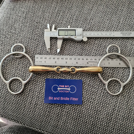 5.75" copper lozenge universal gag bit B388
