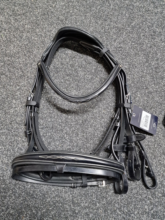 Full black HV Polo stitched flash bridle