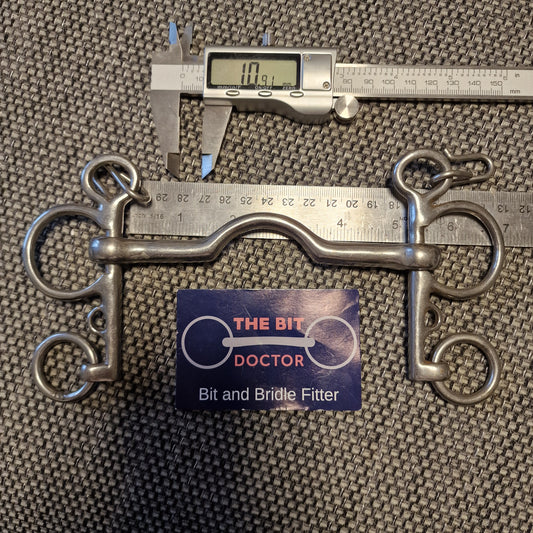 5" fylde neat shank baby ported pelham bit B1075