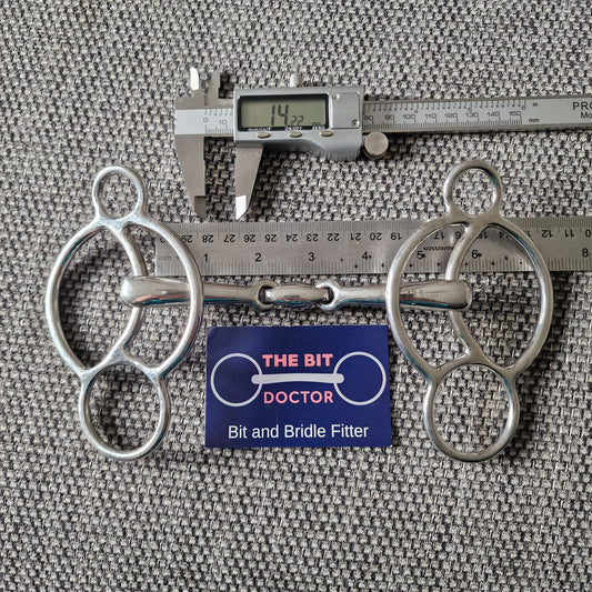 5.25" stubben easy control lock up lozenge 2-ring universal gag Bit B1486