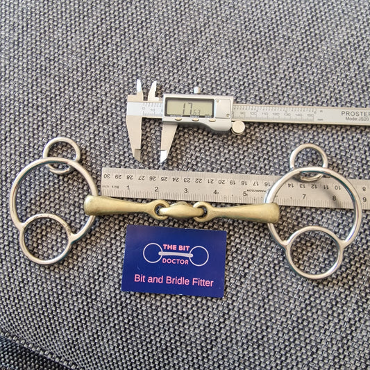 5.5" copper lozenge universal 2.5 ring gag bit B662