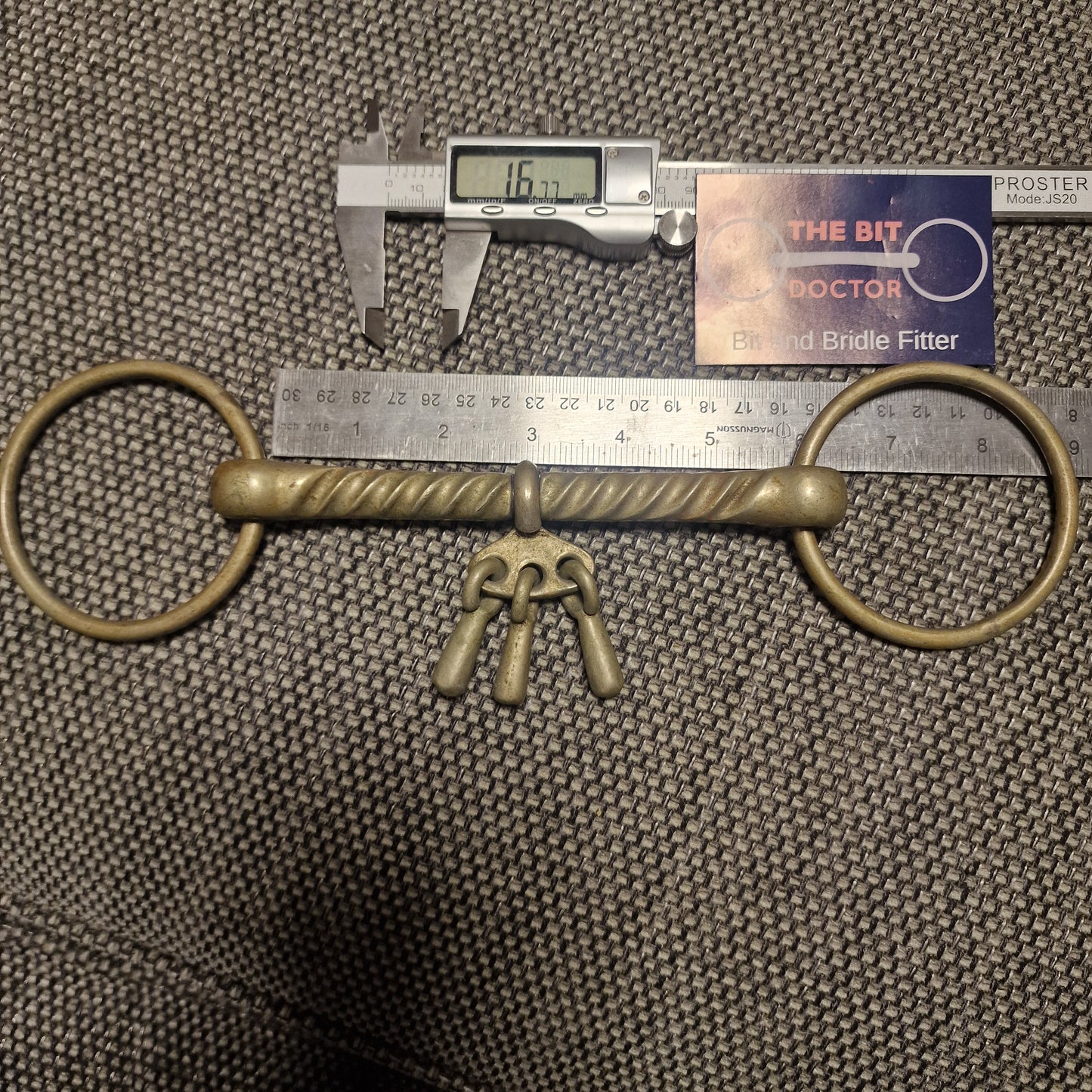 5.75" nickel vintage breaking snaffle loose ring Bit B1592