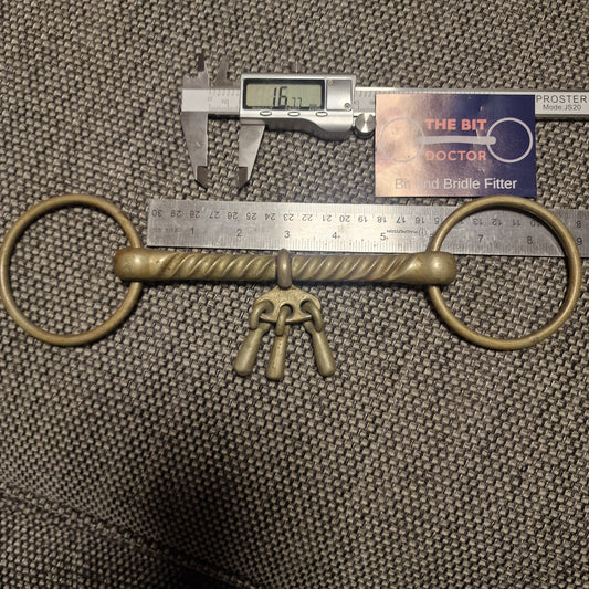 5.75" nickel vintage breaking snaffle loose ring Bit B1592