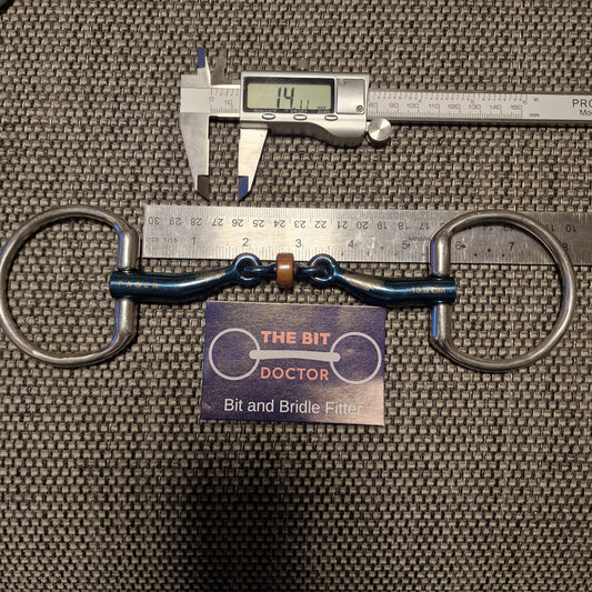 5.25" Fager Sally titanium copper roller eggbutt snaffle Bit B1330