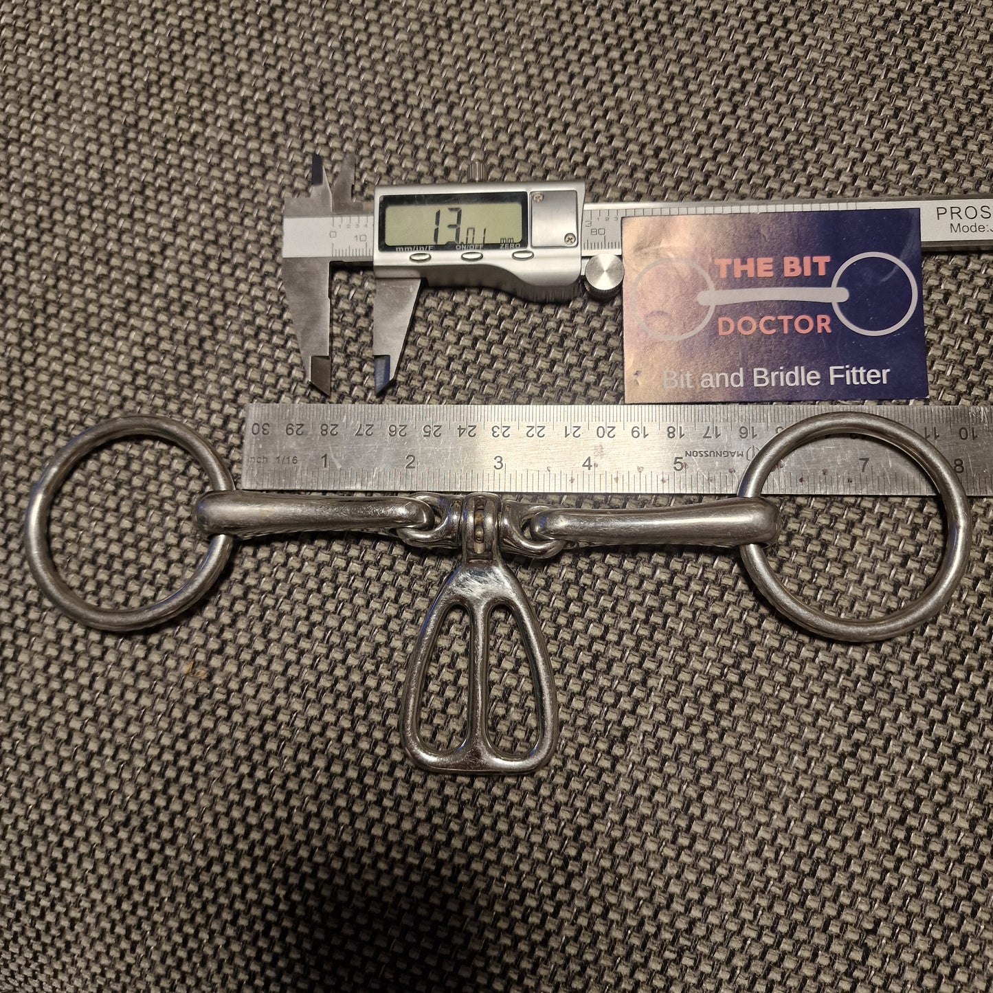5.5" nagbutt tongue grid loose ring snaffle Bit B1351