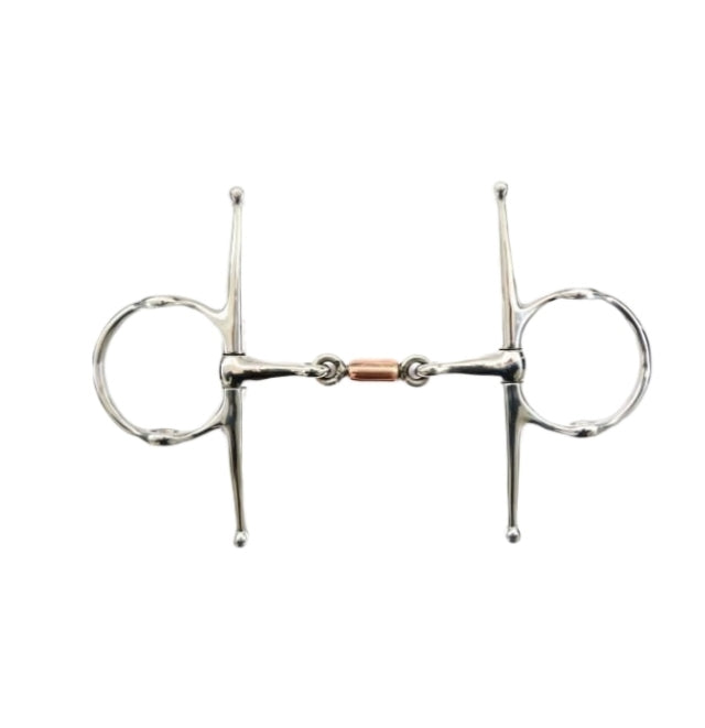 Nelson gag with copper roller link bit
