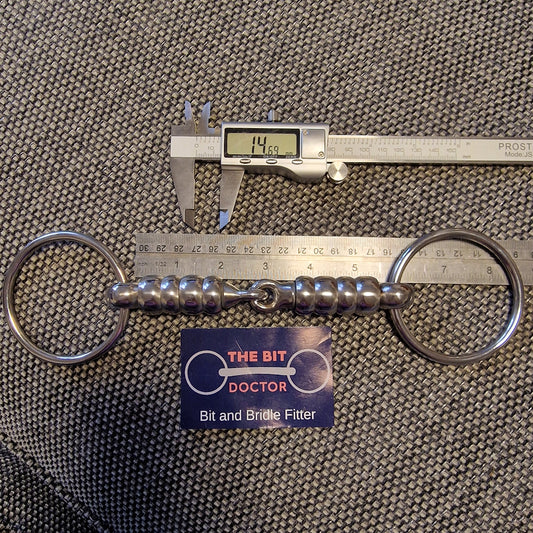5.5" custom made cherry roller loose ring snaffle bit B1145